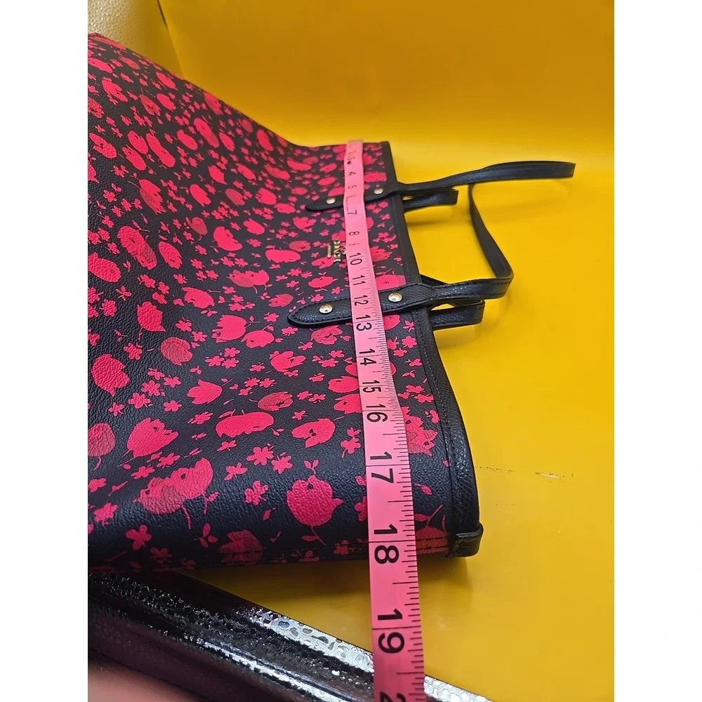 Coach City Tote Crossgrain Leather Pop Floral Print Navy Pink Handbag F66915 - Picture 9 of 10